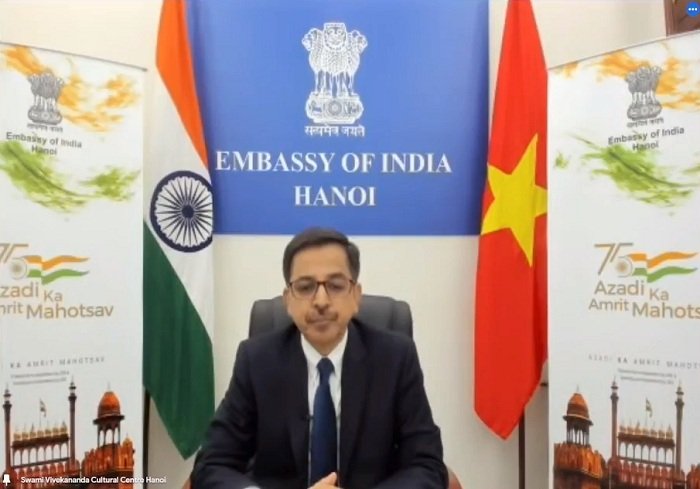 Ông Pranay Verma - Đại sứ Ấn Độ tại Việt Nam phát biểu tại hội thảo